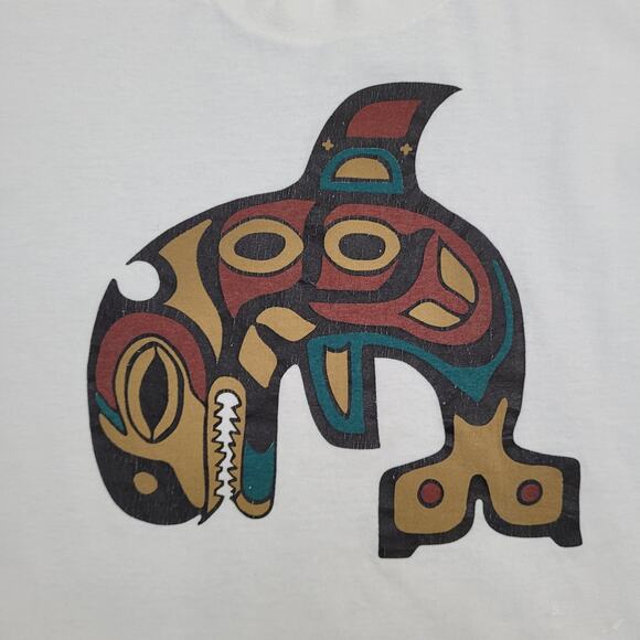 Vintage 80s Native-American Shirt Womens Medium 19x22 USA - Picture 14 of 15